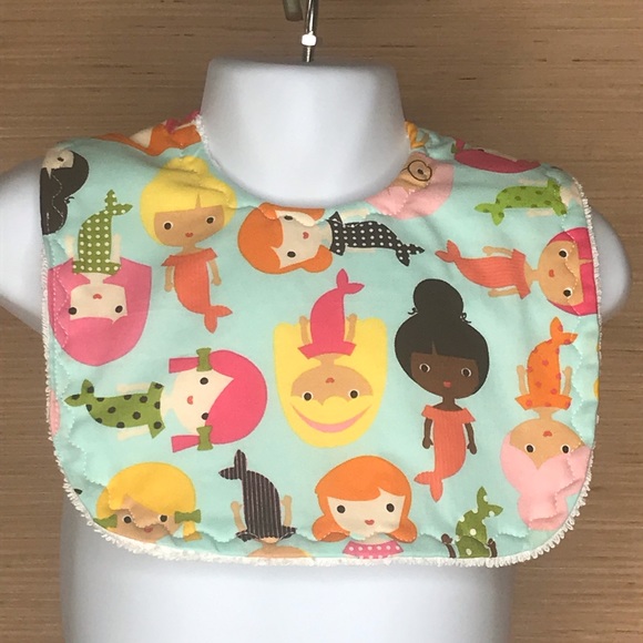 Bee Happy Babies Other - Mermaid handcrafted Baby Bib